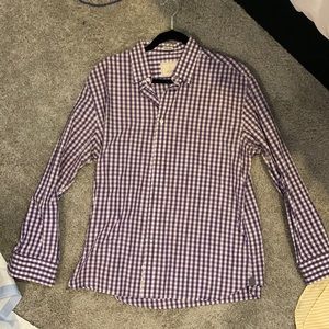 Todd Snyder men’s purple plaid button up